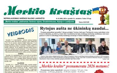 Rytojus aušta ne ūkininkų naudai...; Merkinės mūšiui – 80; Senosios Varėnos mokykloje naujovė – išmaniosios maisto atliekų svarstyklės; Sudarė skolų žemėlapį Lietuvoje