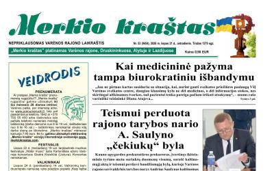 Kai medicininė pažyma tampa biurokratiniu išbandymu; Teismui perduota rajono tarybos nario A. Saulyno „čekiukų“ byla; Audra ant privataus namo užvertė saugomą ąžuolą; Tūkstantmečio mokyklos mūsų rajone